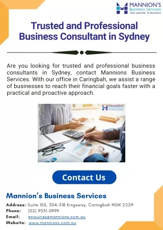 Trusted and Professional Business Consultant in Sydney
