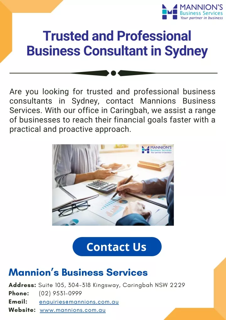 trusted and professional business consultant