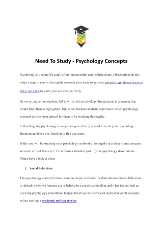 need to study psychology concepts