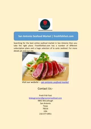 san antonio seafood marketSan Antonio Seafood Market | freshfishfast.com