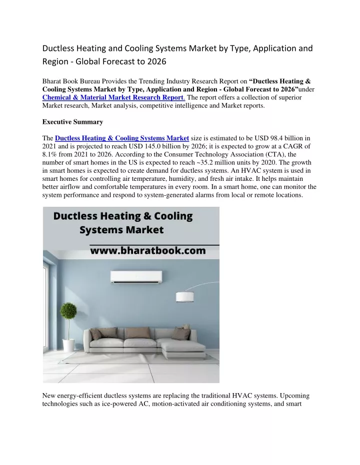 ductless heating and cooling systems market