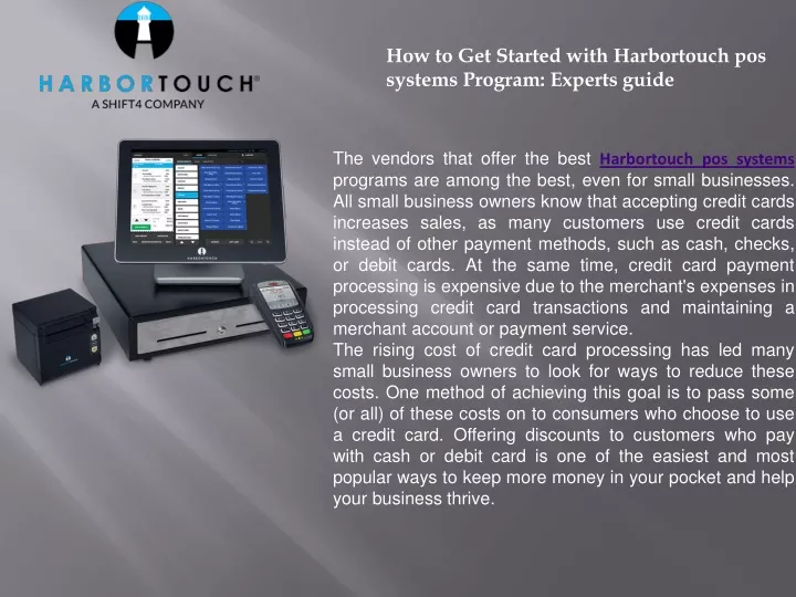 how to get started with harbortouch pos systems