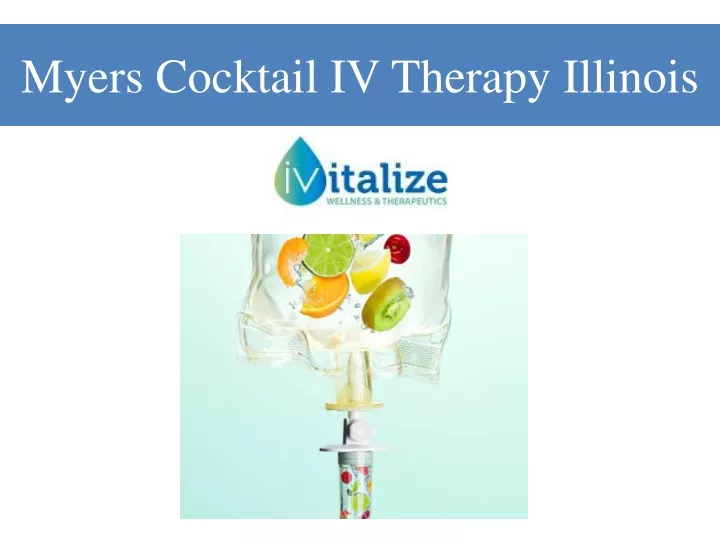 myers cocktail iv therapy illinois