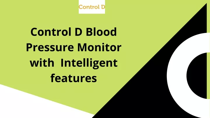 control d blood pressure monitor with intelligent