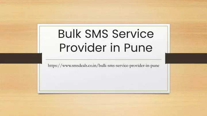 bulk sms service provider in pune