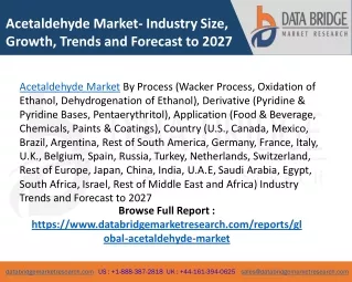 Acetaldehyde Market