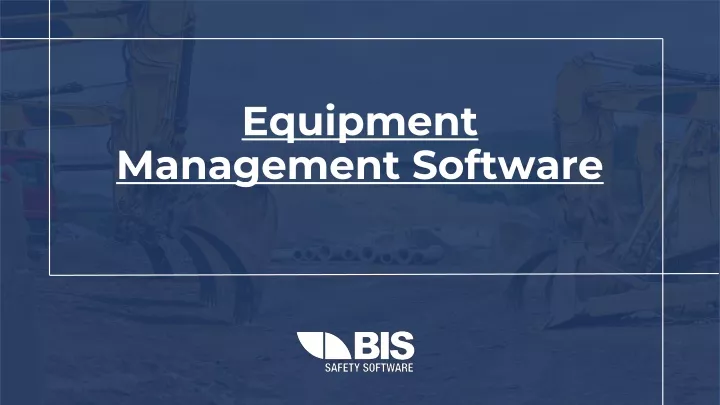equipment management software