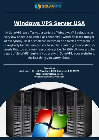 windows vps server usa