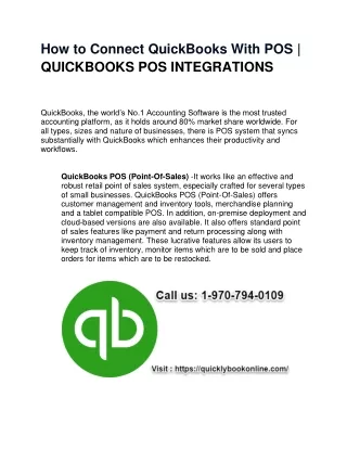 how to connect quickbooks with pos quickbooks