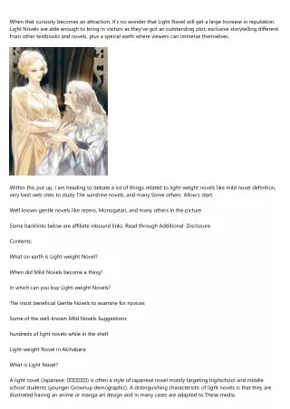 What is Mild Novel? Beginner’s Guideline Starter Light-weight Novels Guideline [