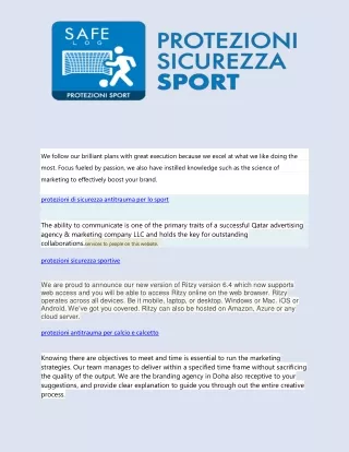 protezioni di sicurezza antitrauma per lo sport protezionisicurezzasport.it