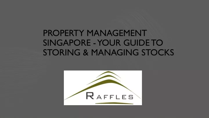 property management singapore your guide