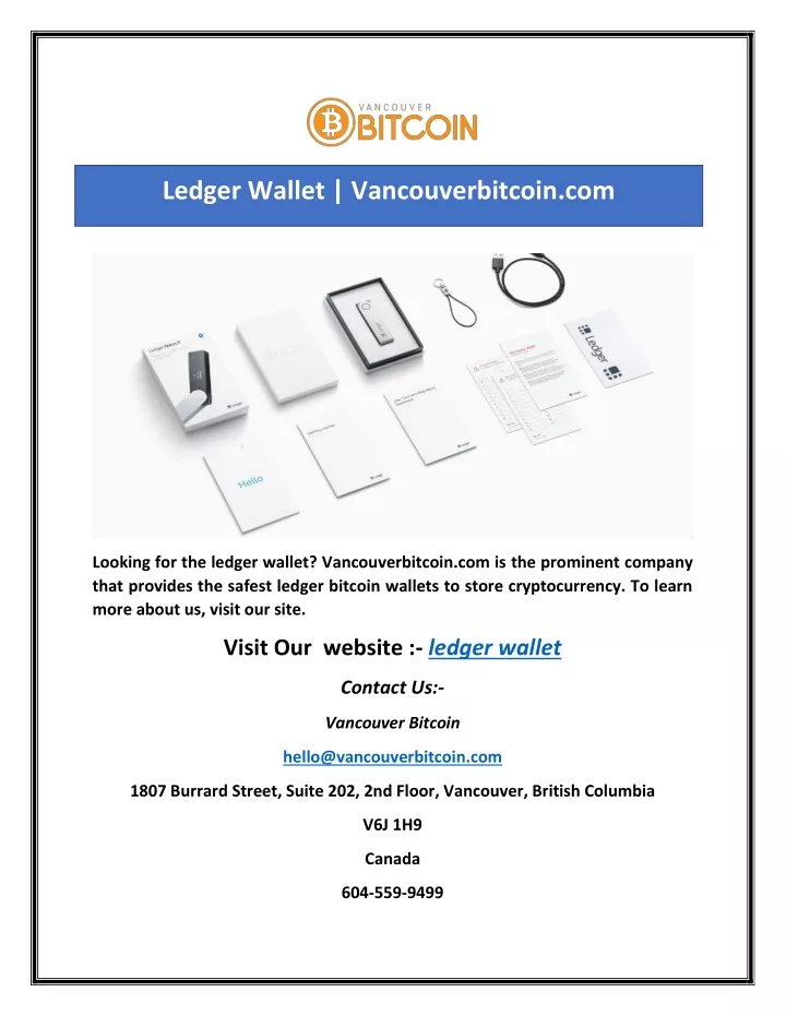 ledger wallet vancouverbitcoin com