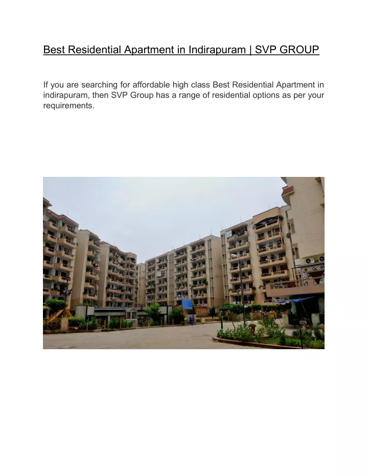 best residential apartment in indirapuram