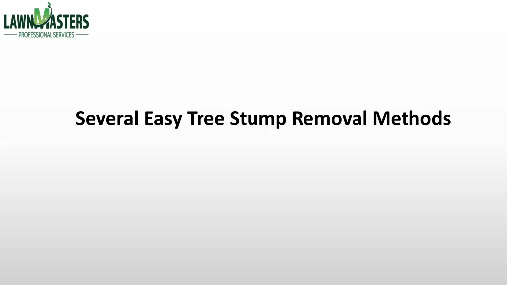 PPT - Several Easy Tree Stump Removal Methods PowerPoint Presentation ...