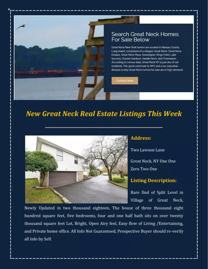 new great neck real estate listings this week