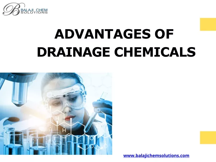 advantages of drainage chemicals