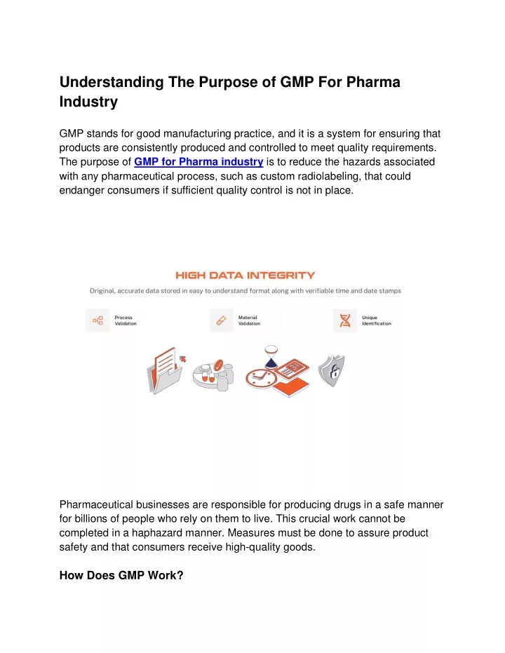 understanding the purpose of gmp for pharma