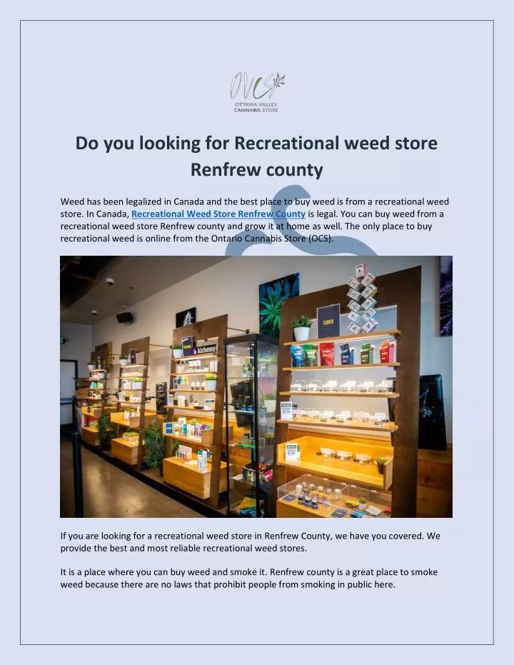 do you looking for recreational weed store