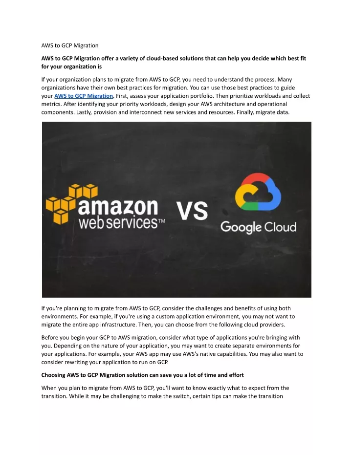 aws to gcp migration