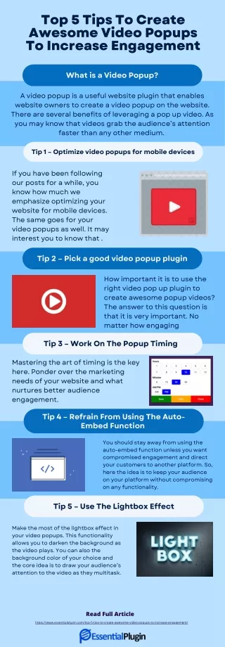 How to Create Awesome Video Pop Ups to Increase Engagement - EssentialPlugin