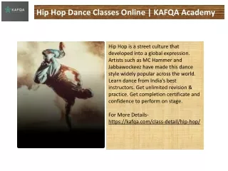 Join Performing Arts Classes Online | KAFQA Academy