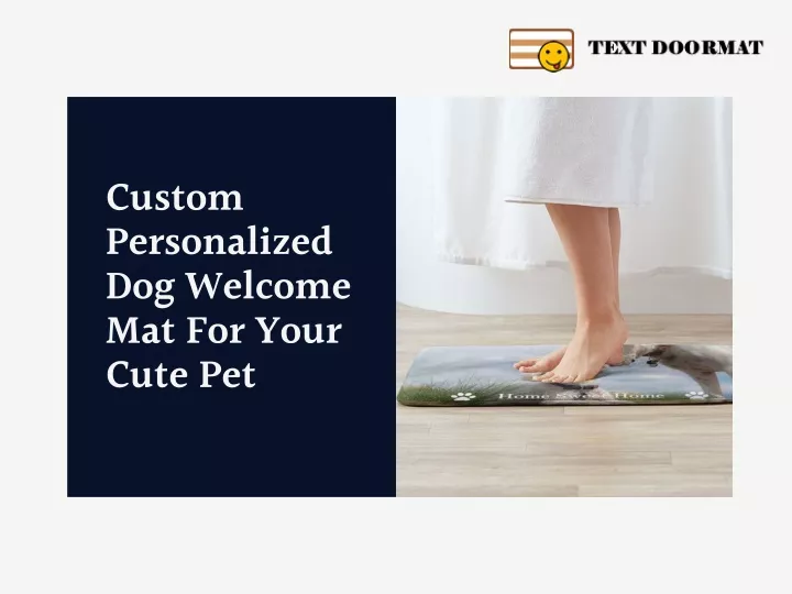 custom personalized dog welcome mat for your cute