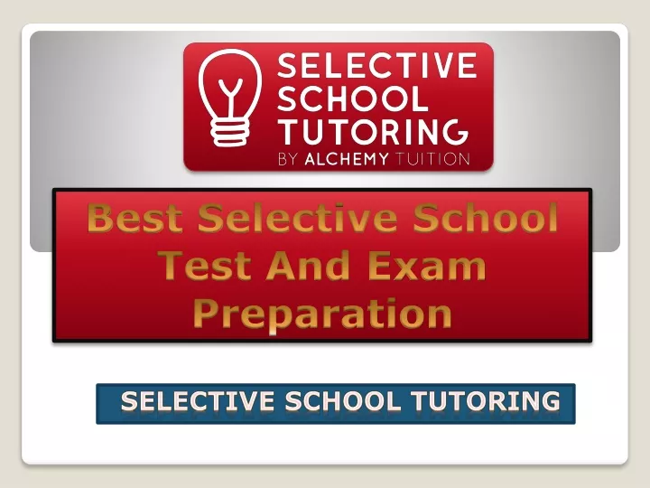 selective school tutoring