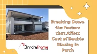 Breaking Down the Factors that Affect Cost of Double Glazing in Perth