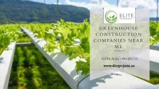 Greenhouse construction companies