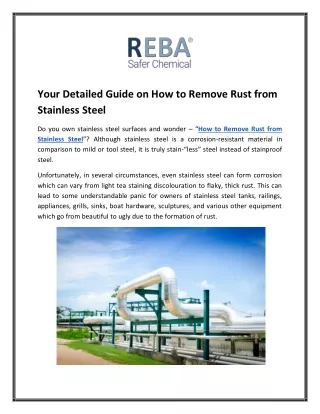 your detailed guide on how to remove rust from