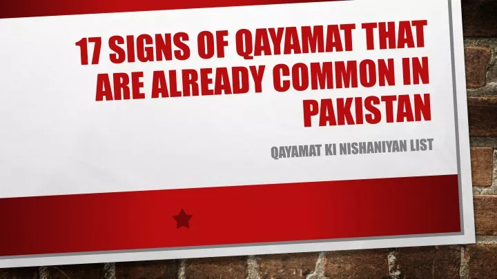 17 signs of qayamat that are already common in pakistan