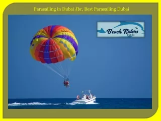 Parasailing in Dubai Jbr, Best Parasailing Dubai