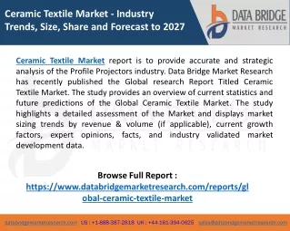 Ceramic Textile Market Growth Insight, Size, Share, Competitive, Regional