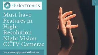 Must-have Features in High-Resolution Night Vision CCTV Cameras