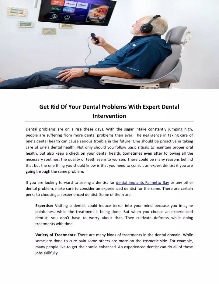 get rid of your dental problems with expert