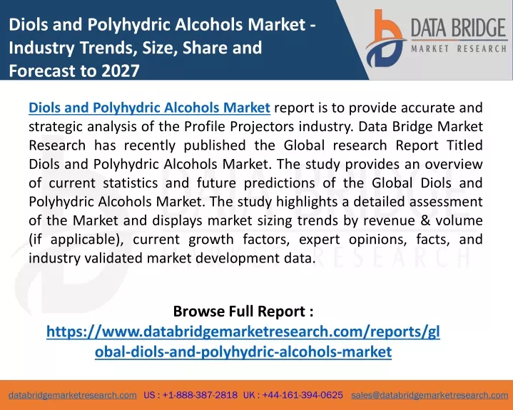 diols and polyhydric alcohols market industry