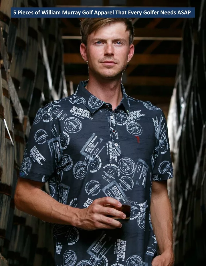 5 pieces of william murray golf apparel that