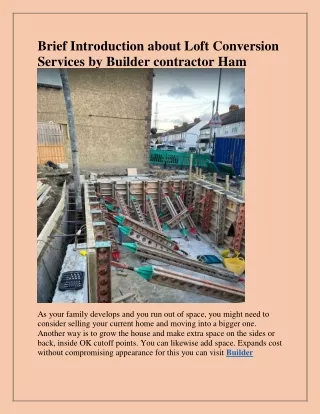 brief introduction about loft conversion services