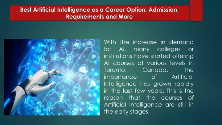 best artificial intelligence as a career option