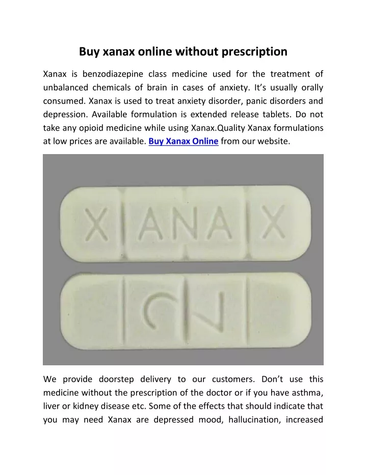 PPT - Buy xanax online without prescription PowerPoint Presentation