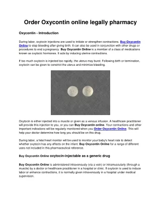 order Oxycontin online legally pharmacy
