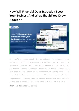 how will financial data extraction boost your