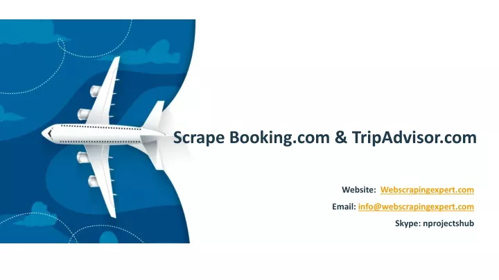 scrape booking com tripadvisor com