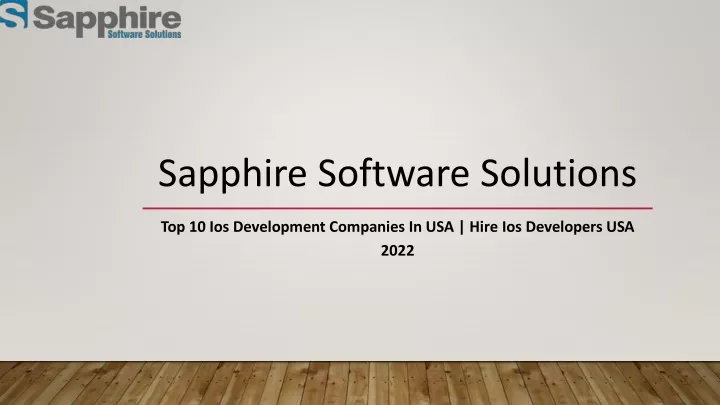 sapphire software solutions