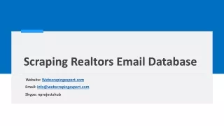 scraping realtors email database