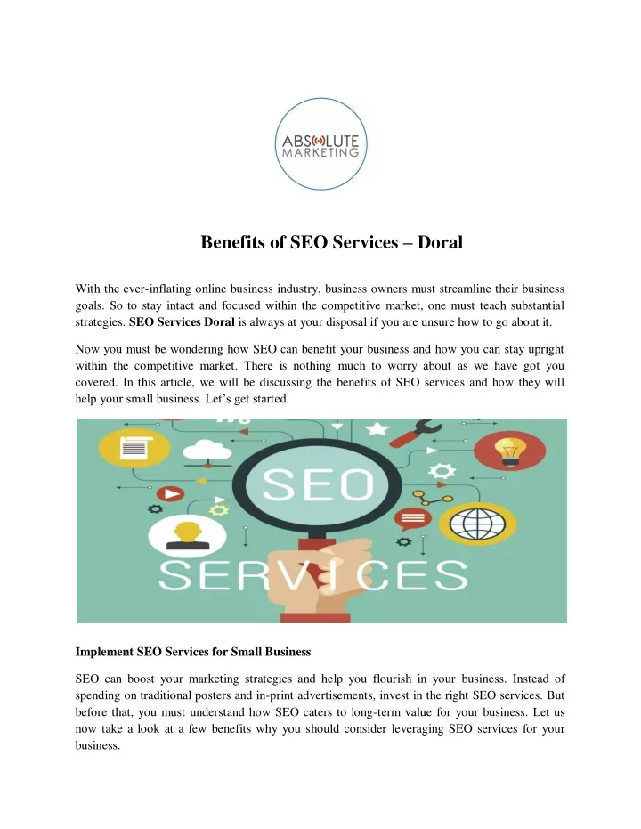 benefits of seo services doral