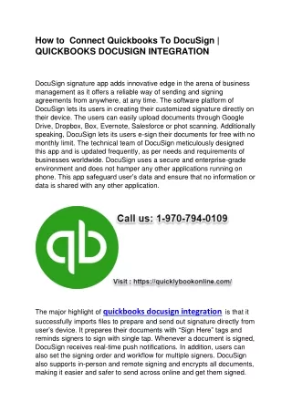 how to connect quickbooks to docusign quickbooks