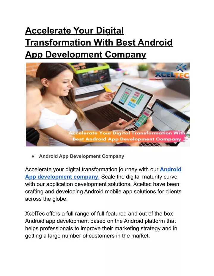 accelerate your digital transformation with best