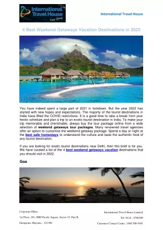 international travel house